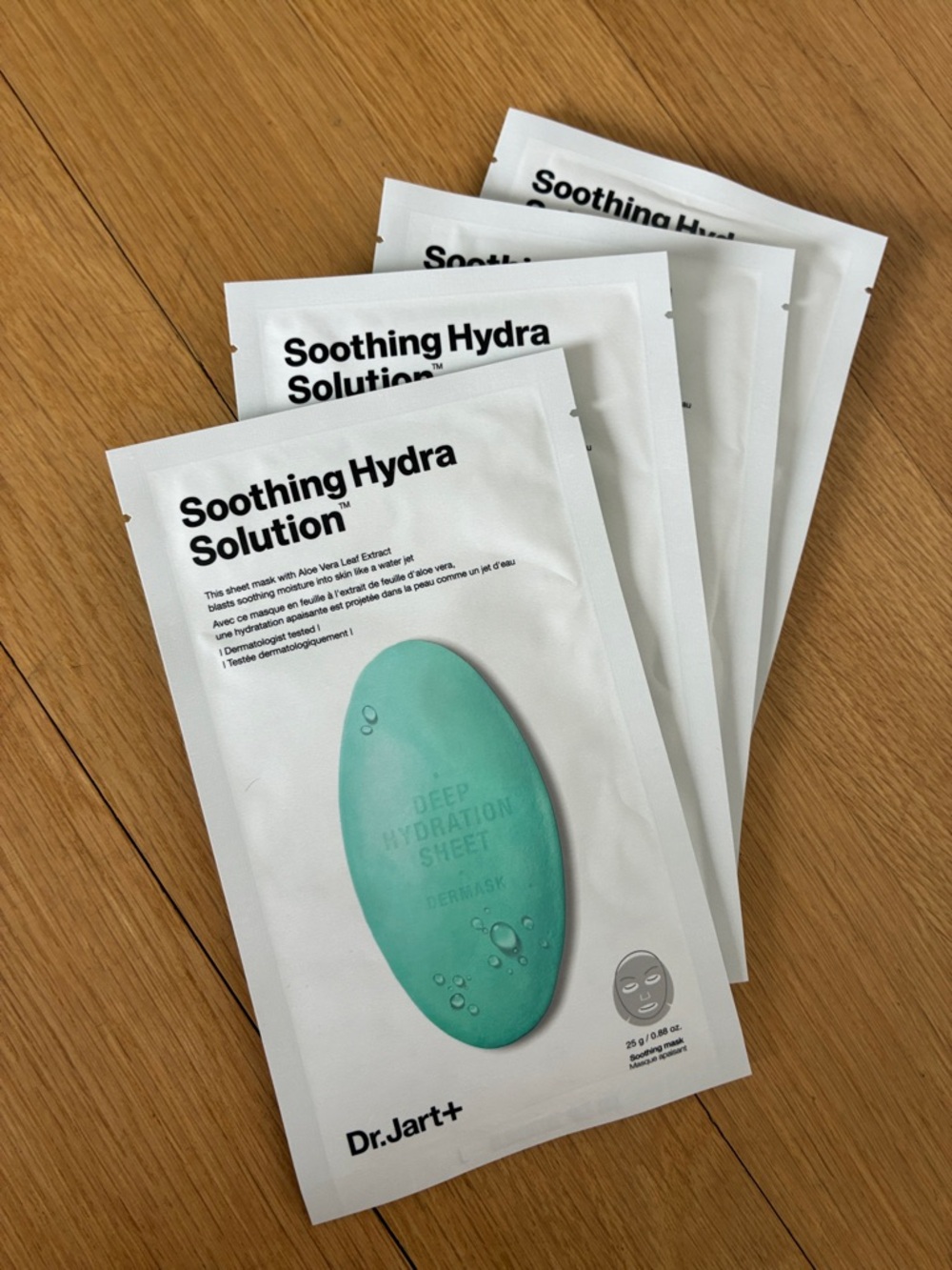 4 Dr. Jart+ Soothing Hydra Solution Deep Hydration Sheet Masks